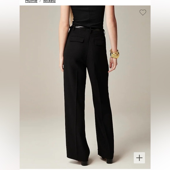 NWT Tall wide-leg essential pant in city crepe - Picture 3 of 6